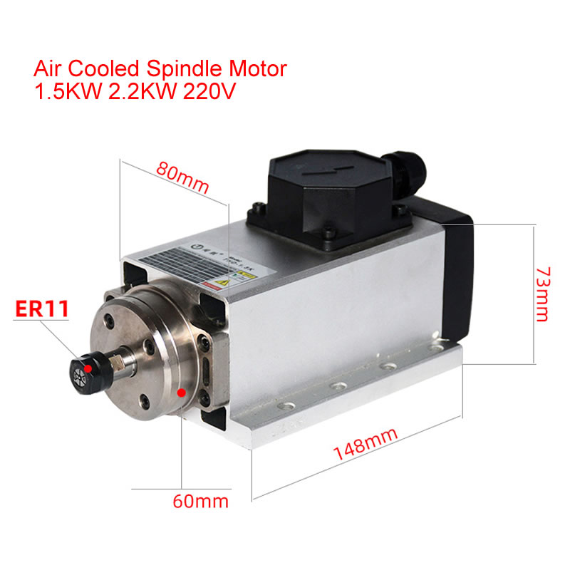800W 1.5W 2.2KW 3.5KW 4.5KW 6K - đánh giá và giá Er20 Collet Chuck Spindle Motor 220V